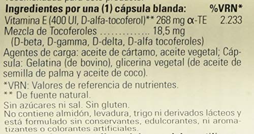 Solgar Vitamina E 268 mg (400 UI) Cápsulas blandas - Envase de 50