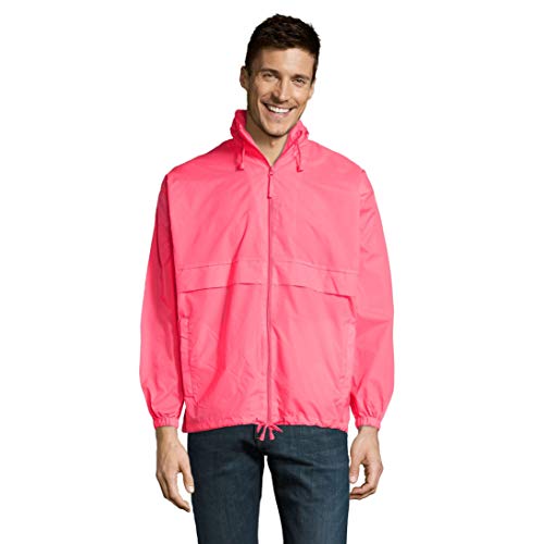 SOLS- Cortavientos/Chaqueta Fina Impermeable Unisex - Modelo Surf (XXL) (Azul eléctrico)