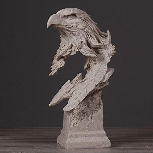 Sooiy Escultura de águila, Estatua Casa de la decoración, Decorativo Colección Resina Abstracta, Adaptado En el salón, Dormitorio, (15 x 16 x 31 cm)