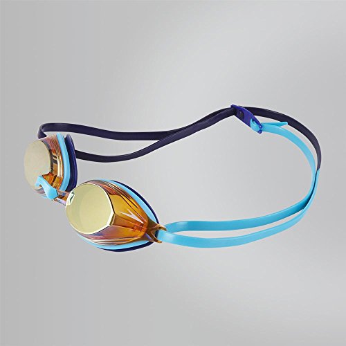 Speedo Vengeance Mirror Gafas de Natación, Unisex Adulto, Turquesa/Azul Ultramar/Cobre, Talla Única