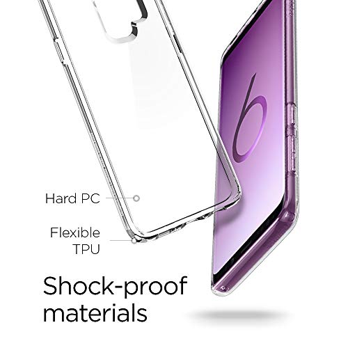 Spigen Funda Ultra Hybrid Compatible con Samsung Galaxy S9 Plus (2018), Protección híbrida de la caída - Transparente