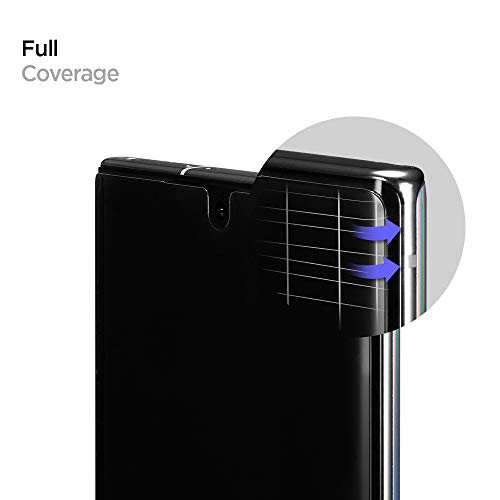 Spigen, Glas.TR Platinum, UV Protector de Pantalla para Samsung Galaxy Note 10 Plus, Compatible con Sensor de Huella Digital, Compatible con Las Fundas, 3D Cobertuna Completa, Anti-Scratch