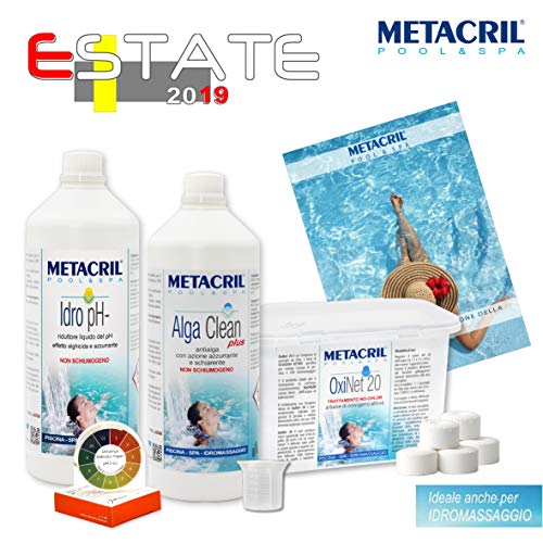 Starter Kit Oxi para Tratamiento Agua y Mantenimiento de SPA, Jacuzzi y pequeña Piscina a Base de oxígeno Activo, en Pastillas de 20 g.-