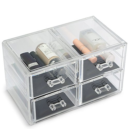 St.Oswalds Transparente Maquillaje Organizador para Cosméticos 4 Cajones 2237B