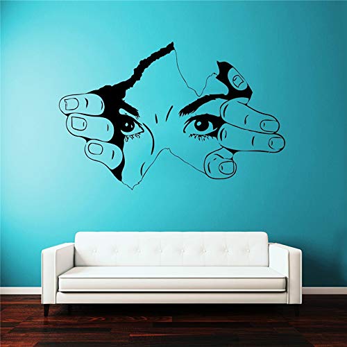 supmsds Pegatinas de Pared limitadas para Habitaciones de niños Etiqueta de pestañas, pestañas Etiqueta de la Pared del Ojo, niñas Ojos Cejas Decoración Etiqueta de Arte 58 X 89 CM