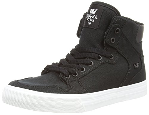 Supra VAIDER D - zapatillas deportivas altas de lona Unisex adulto, Negro - Schwarz (BLACK - WHITE BLK), 40.5