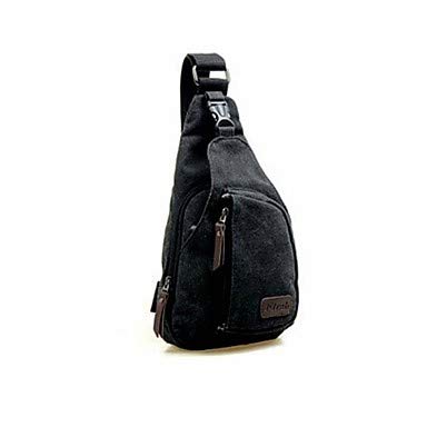 SUQING Lona de Hombre Tirante Bolso Lona marrón/Militar Verde/Cartier, Negro