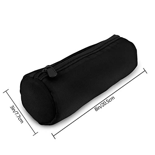 SWKLL Cylinder Pencil Case Bolsa de papelería para estudiantes Bolsa de oficina Organizador de almacenamiento Bolsa de monedas Bolsa de cosméticos, Trippy Patrón geométrico repetitivo con formas étni