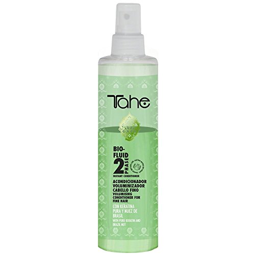 Tahe Bio-Fluid Acondicionador Voluminizador 2-Phase para Cabellos Finos con Keratina Pura y Activos Naturales, 300 ml