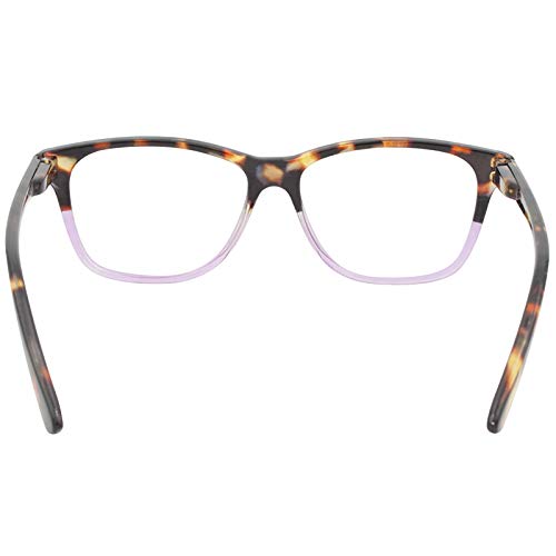 TBOC Gafas de Lectura Presbicia Vista Cansada - Graduadas +4.00 Dioptrías Montura de Pasta [Carey - Lila] de Diseño Moda para Hombre Mujer Unisex Lentes de Aumento para Leer Ver de Cerca