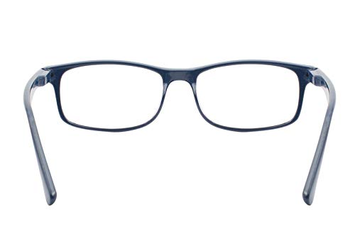 TBOC Gafas de Lectura Presbicia Vista Cansada - [Pack 2 Unidades] Graduadas +1.50 Dioptrías Montura de Pasta Azul y Negra Diseño Moda Hombre Mujer Unisex Lentes de Aumento para Leer Ver de Cerca