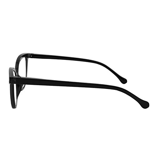 TBOC Gafas de Lectura Presbicia Vista Cansada - [Pack 4 Unidades] Graduadas +2.00 Dioptrías Montura de Pasta [Negra] de Diseño Moda para Mujer Lentes Aumento Leer Ver de Cerca Bisagra Muelle