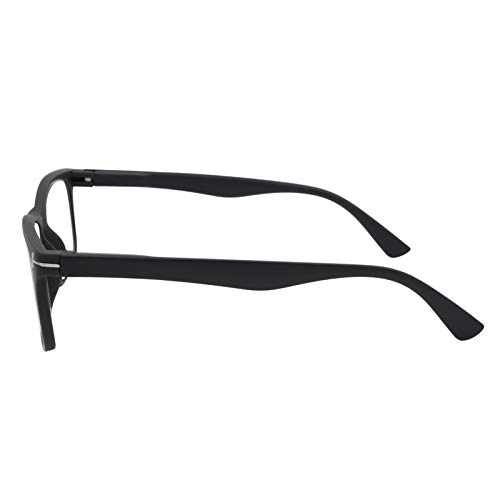 TBOC Gafas de Lectura Presbicia Vista Cansada - [Pack 4 Unidades] Graduadas +3.00 Dioptrías Montura de Pasta Negra de Diseño Moda para Hombre Mujer Unisex Lentes de Aumento para Leer Ver de Cerca