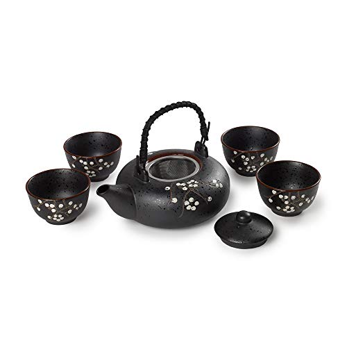 TEA SHOP - Tazas japonesas - Set Sakura Black - Taza de te