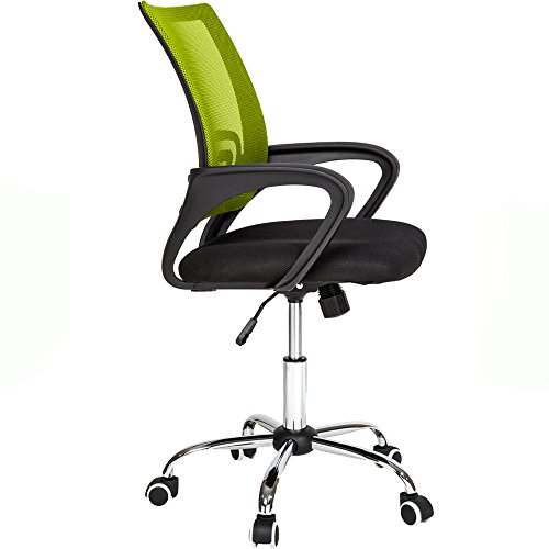 TecTake Silla de Oficina giratoria con Soporte Lumbar sillón Ejecutivo Silla de Escritorio Tejido