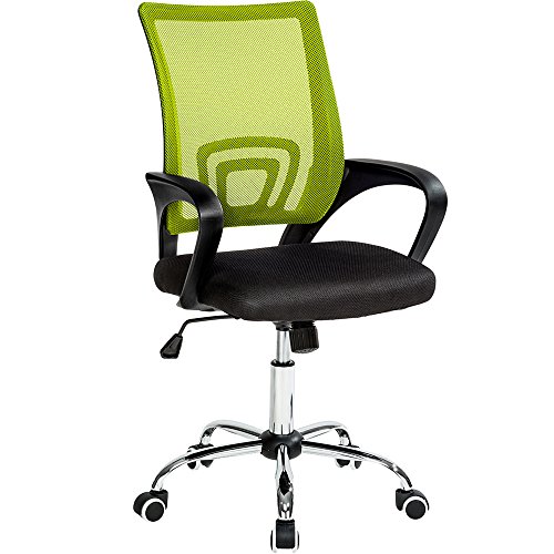 TecTake Silla de Oficina giratoria con Soporte Lumbar sillón Ejecutivo Silla de Escritorio Tejido