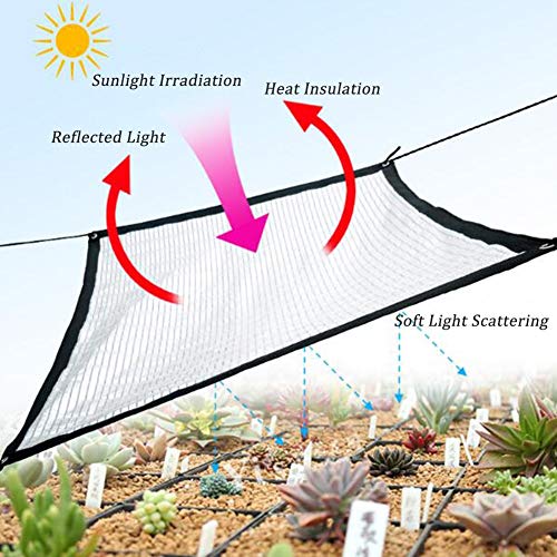 Telas para toldos Velas de Sombra Malla de Sombra en Aluminio Reflectante, para Plantas de Jardín al Aire Libre Plantas Flores, Tasa de Sombra 75% Bloqueador Solar Ecológico (Size : 1M×1M)