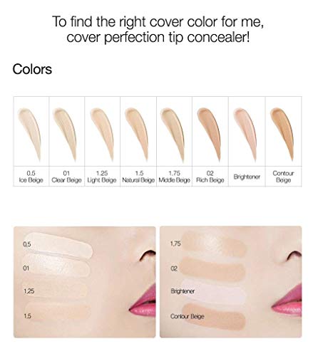 The Saem Cover Perfection Tip Concealer SPF28 - #01 Clear Beige 6.8g/0.23oz