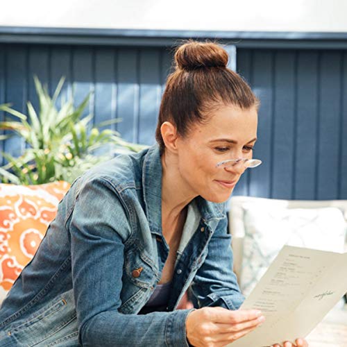 ThinOptics Las gafas de lectura con la funda universal, Graduación de 2,50 dioptrías, Montura transparente