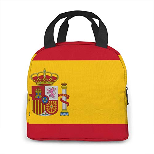 Tiffany Church Bandera de España, Bolsas de Almuerzo Ligeras para Mujeres, niñas, lonchera portátil Abierta de par en par para Adultos, niños, Trabajo, Escuela, Viajes al Aire Libre