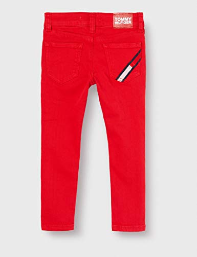 Tommy Hilfiger Nora RR Skinny Codnc Jeans, Rojo (Red Xa9), Talla única (Talla del Fabricante: 80) para Niñas