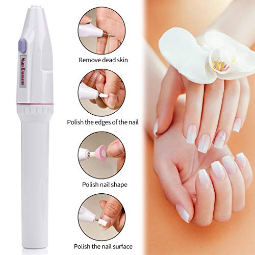 Torno para Uñas, ZOYLINK Lima Electrica Uñas 10 en 1 Set Manicura Electrica Limas para Uñas Kit de Manicura Eléctrico Quitacuticulas Uñas Ideal para Llevar en el Bolso (Sin Pilas)