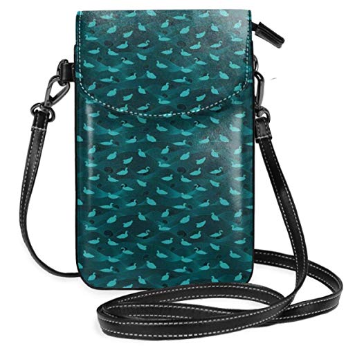 Trista Bauer Crossbody del Monedero del teléfono Celular de Las Mujeres pequeñas, composición Floral de la Cita en un Modelo tipográfico Abstracto del Fondo Rosado