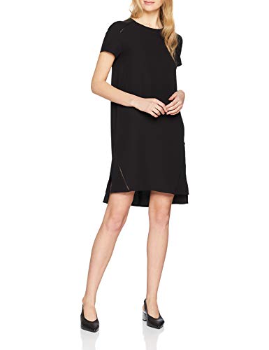 Trussardi Jeans Mini Tunic Regular Fit Dress Technical Crepe Vestido, Negro (K299/Black K299), 38 (Talla del Fabricante: 42) para Mujer