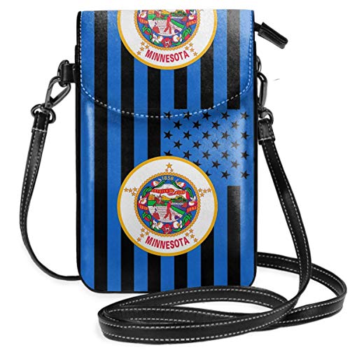 TTmom Carteras de Mujer, Monedero, Minnesota State Flag Graphic USA Styling Cell Phone Wallet Purse - Compatible