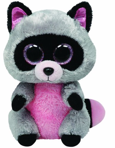 Ty 34107 - Peluche Beanie Boos Mapache Rocco 23cm, Juguete peluche beanie boos Primera infancia A partir de 4 años , color/modelo surtido