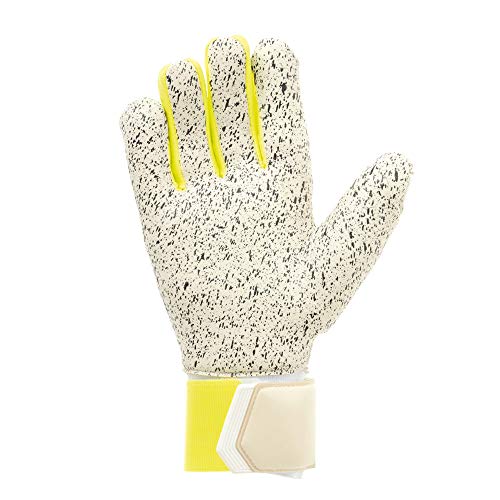 uhlsport Pure Alliance Supergrip+ Hn Guantes de Portero, Hombre, Blanco/Amarillo Fluor/neg, 8.5