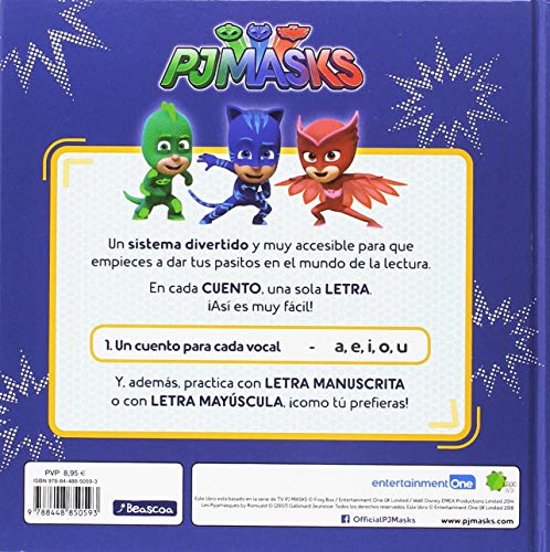 Un cuento para cada vocal: a, e, i, o, u (Leo con PJ Masks)