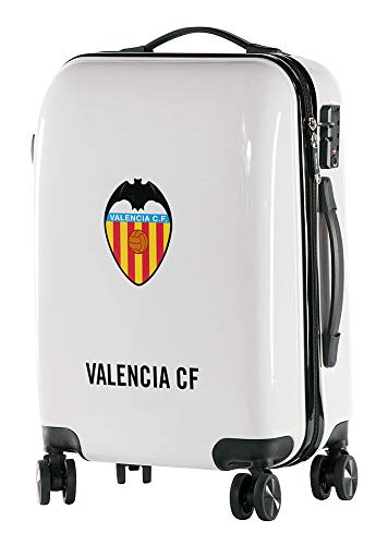 Valencia Club de Fútbol - Pack de Viaje Maleta y Accesorios - Producto Oficial del Equipo Temporada 19/20. Incluye Almohada Cervical, Organizador de Equipaje, Neceser, Antifaz y Etiqueta de Equipaje.