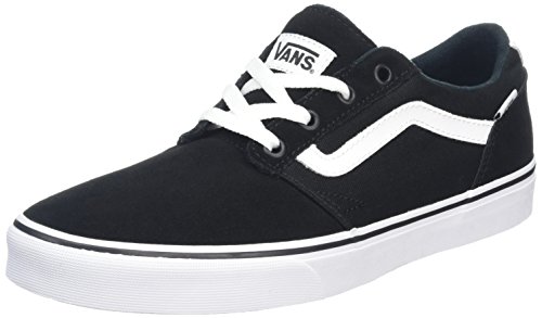 Vans Chapman Stripe, Zapatillas Hombre, Negro (Black/Whitesuede/Canvas), 43 EU