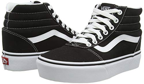 Vans Ward Hi Platform, Zapatillas Altas para Mujer, Negro ((Canvas) Black/True White 1wx), 37 EU