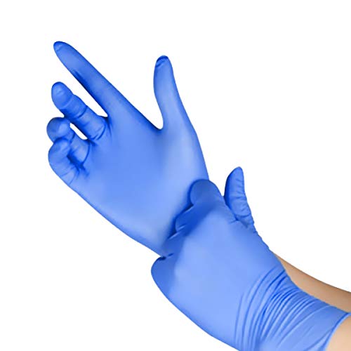 VENSALUD - Guantes de nitrilo Desechables. Sin Polvo. Caja de 100 Guantes. Color: Azul Cobalto. Talla: (L)