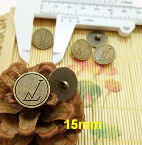 Venta al por mayor 10 piezas Nuevos botones de camisa de chaqueta de bronce de metal de alto grado Abrigo de suéter Botón de abrigo 1.8cm 18mm Envío gratis, NO8 tamaño 15mm