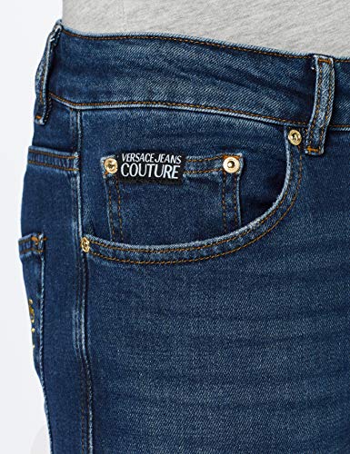 VERSACE JEANS COUTURE Man Trouser Vaqueros Skinny, Azul (Indigo 904), 42 (Talla del Fabricante: 30) para Hombre