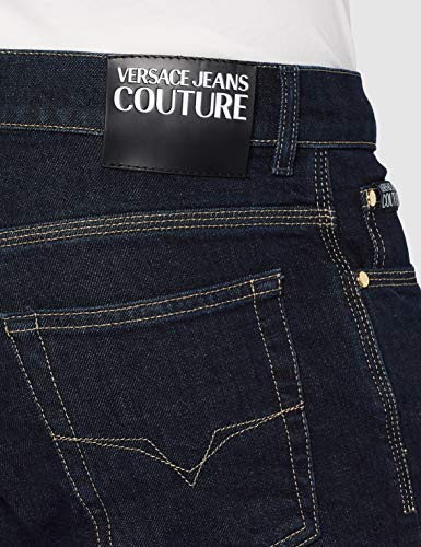 VERSACE JEANS COUTURE Man Trouser Vaqueros Slim, Azul (Doppio Indaco 912), 42 (Talla del Fabricante: 31) para Hombre