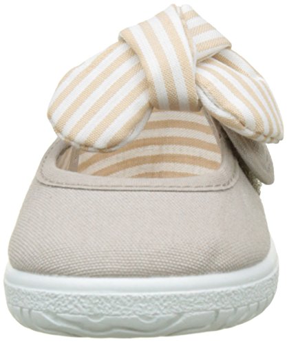 Victoria Mercedes Lona Pañuelo, Zapatos de primeros pasos para Bebé-Niñas, Beige, 23 EU