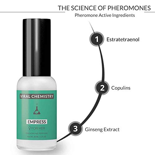 ViralChemistry las feromonas para las mujeres (emperatriz) -, ultra fuerte orgánico perfume fragancia elegante cuerpo (1 oz.)