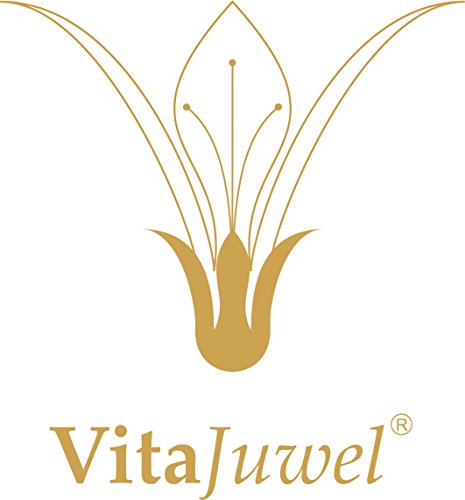 Vitajuwel® - Dispensador de agua grande de 7 litros, con grifo de salida y base de cristal, sin piedras preciosas, para revitalizar el agua