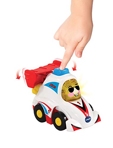 VTech- Alan Fórmula 1 TutTut Bólidos Coche de carreras interactivo con voz, música y efectos de sonido, incluye botón sorpresa, Multicolor (80-514222) , color/modelo surtido