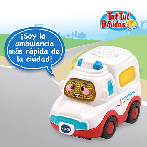 VTech TutTut Bólidos Pack de 3 vehículos con botón Sorpresa, Lula camión grúa, Nina la Ambulancia y Pilar Coche Familiar, Multicolor (3480-242187)