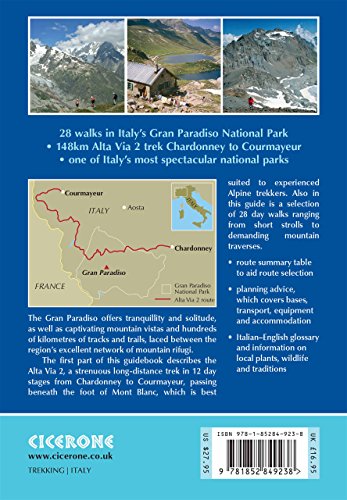 Walking and Trekking in the Gran Paradiso: Alta Via 2 trek and 28 day walks (International Trekking) [Idioma Inglés]