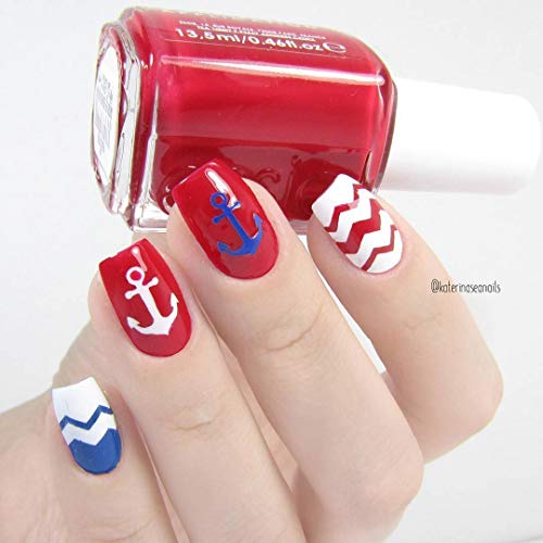 Whats Up Nails - Anchor Nail Vinyl Stencils for Nail Art Design (1 Sheet, 20 Stencils)