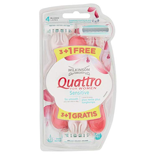 WILKINSON sword quattro maquinilla desechable sensitive mujer 3+1 uds