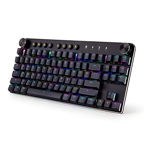 Wired teclado de la computadora teclado de máquina de escribir de teclado USB Teclado retroiluminado E-Sports Juego de teclado mecánico, sinfonía retroiluminado juego con cable / Teclado Bluetooth de