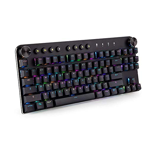 Wired teclado de la computadora teclado de máquina de escribir de teclado USB Teclado retroiluminado E-Sports Juego de teclado mecánico, sinfonía retroiluminado juego con cable / Teclado Bluetooth de