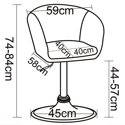 WOLTU 1x Taburete de Bar Altura Ajustable Acero Cromado, Cuero Sintético Taburete bajo Sillas Bar Taburete Peluquería Silla de Escritorio Negro+Blanco BH10szw-1